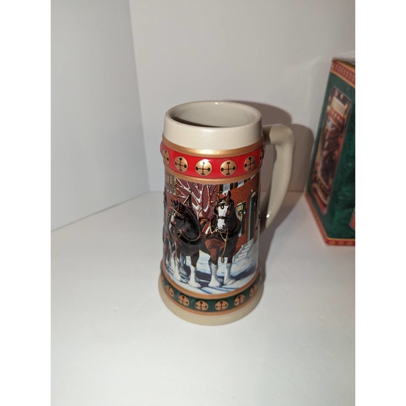 Vintage Budweiser 1994 Hometown Holiday CS211 Stein 15th In The Holiday Series - Picture 4 of 10